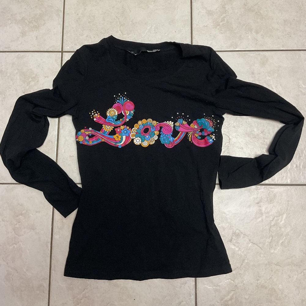 Moschino long sleeve graphic tee